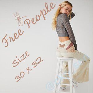 NWOT Free People Ray Of Sunshine Corduroy Flare Jeans Sz 30